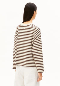 ArmedAngels - Frankaa Maarlen Stripe Sweatshirt in Undyed/Claystone