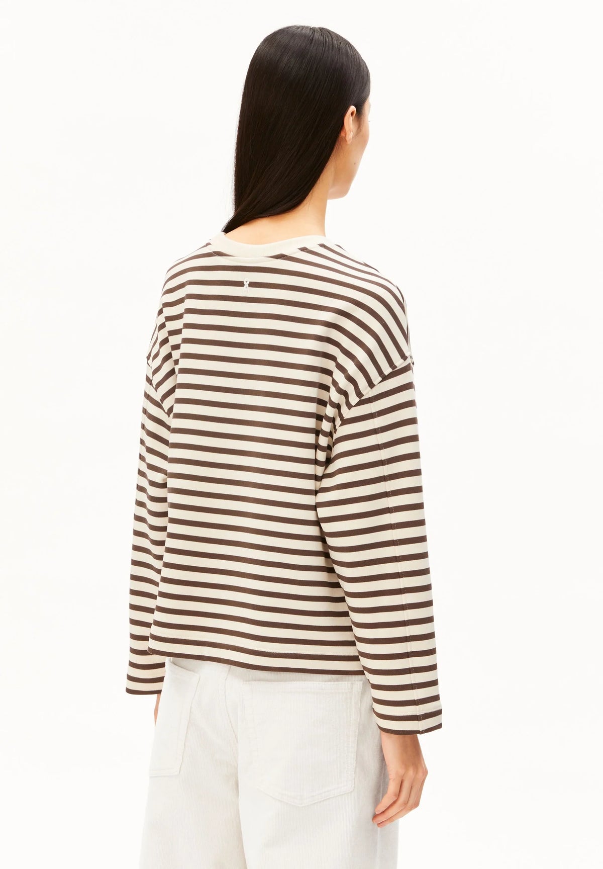 ArmedAngels - Frankaa Maarlen Stripe Sweatshirt in Undyed/Claystone