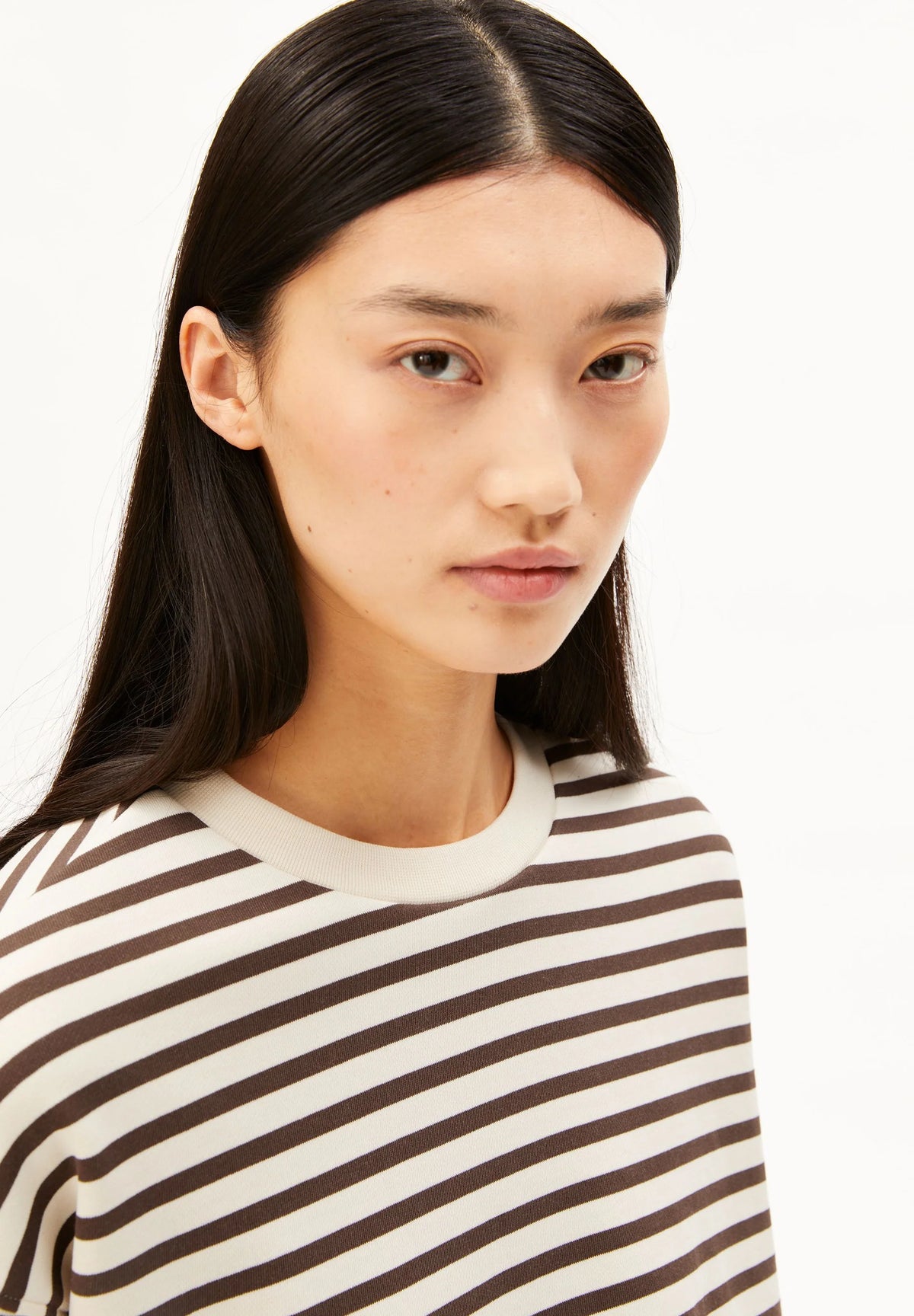 ArmedAngels - Frankaa Maarlen Stripe Sweatshirt in Undyed/Claystone