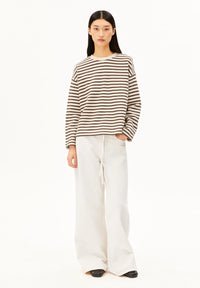 ArmedAngels - Frankaa Maarlen Stripe Sweatshirt in Undyed/Claystone