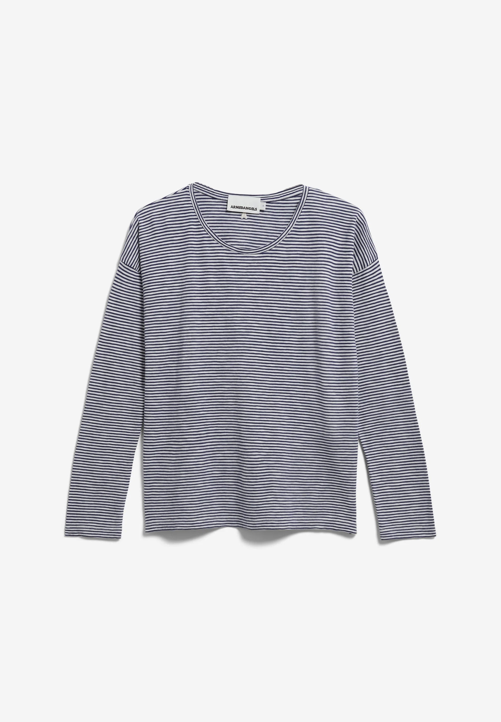 ArmedAngels - Xianaa Stripes Longsleeve Top in Oatmilk/Blue Noon