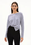 ArmedAngels - Xianaa Stripes Longsleeve Top in Oatmilk/Blue Noon