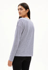 ArmedAngels - Xianaa Stripes Longsleeve Top in Oatmilk/Blue Noon
