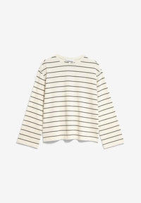ArmedAngels - Marynaa Fine Stripe Long Sleeve Shirt in Oatmilk/Black