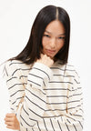 ArmedAngels - Marynaa Fine Stripe Long Sleeve Shirt in Oatmilk/Black