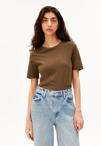 ArmedAngels - Lualaa Linen Blend T-Shirt in Dried Palm