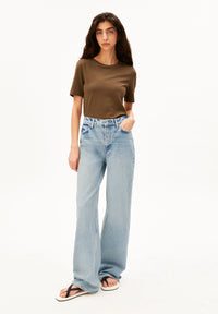 ArmedAngels - Lualaa Linen Blend T-Shirt in Dried Palm
