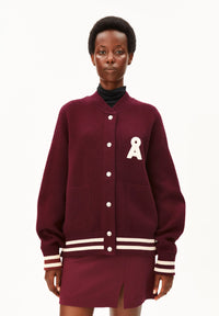 ArmedAngels - Iconic Å Bomber Jacket in Velvet Red/Tinted Navy