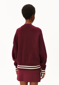ArmedAngels - Iconic Å Bomber Jacket in Velvet Red/Tinted Navy