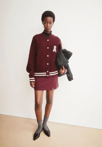 ArmedAngels - Iconic Å Bomber Jacket in Velvet Red/Tinted Navy