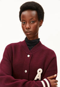 ArmedAngels - Iconic Å Bomber Jacket in Velvet Red/Tinted Navy