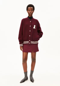 ArmedAngels - Iconic Å Bomber Jacket in Velvet Red/Tinted Navy