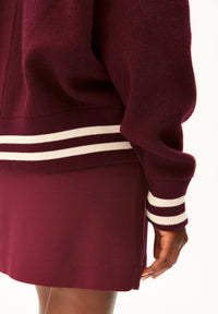 ArmedAngels - Iconic Å Bomber Jacket in Velvet Red/Tinted Navy