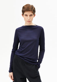 ArmedAngels - Boat Neck Long Sleeve in Tinted Navy