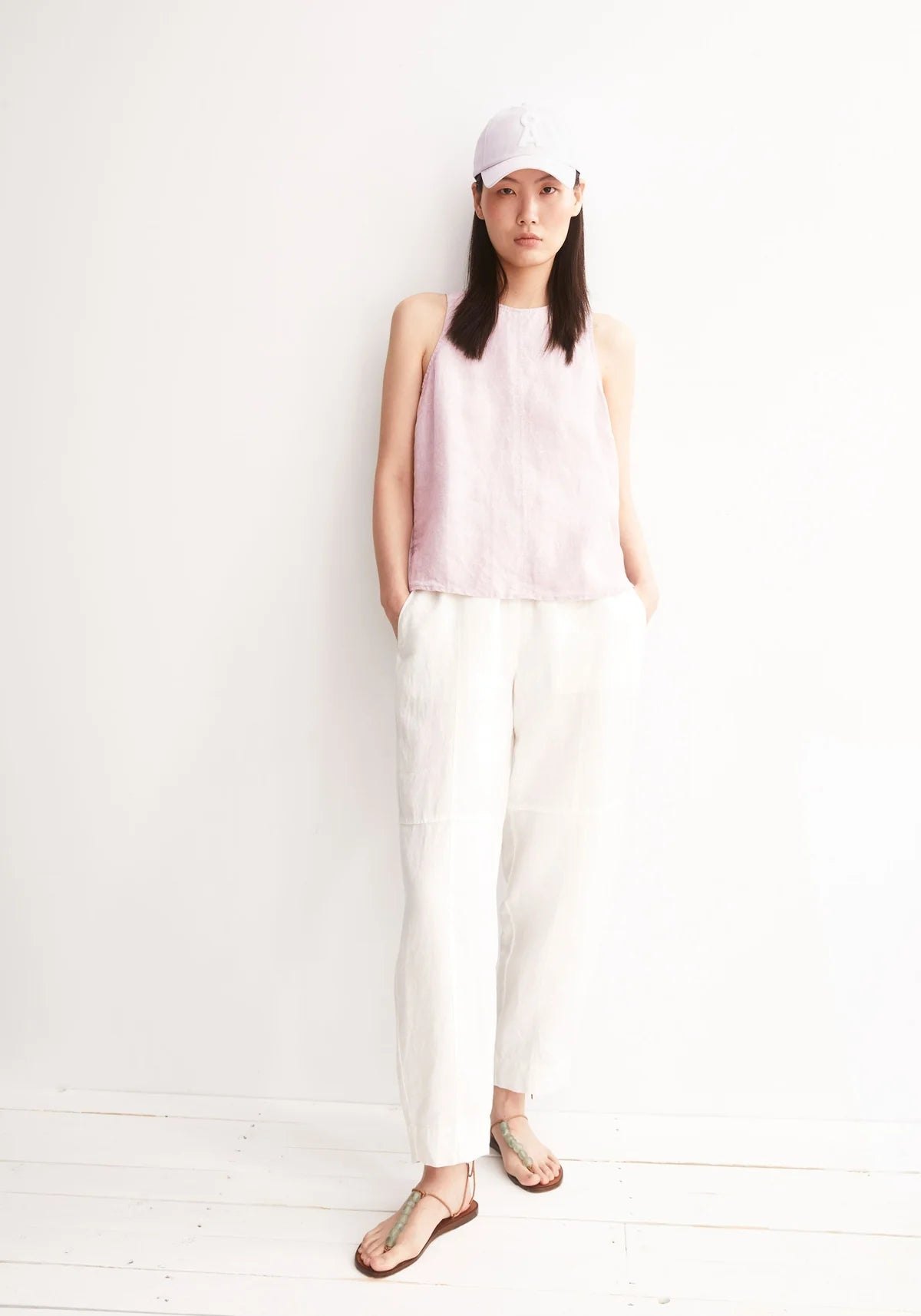 ArmedAngels - Pure Linen Blouse Top in Pink Mist