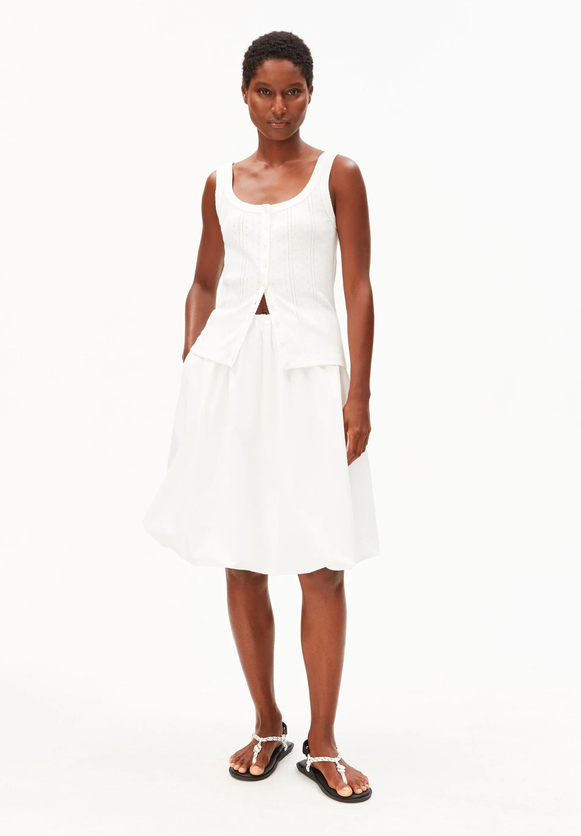 ArmedAngels - Pointelle Top in White