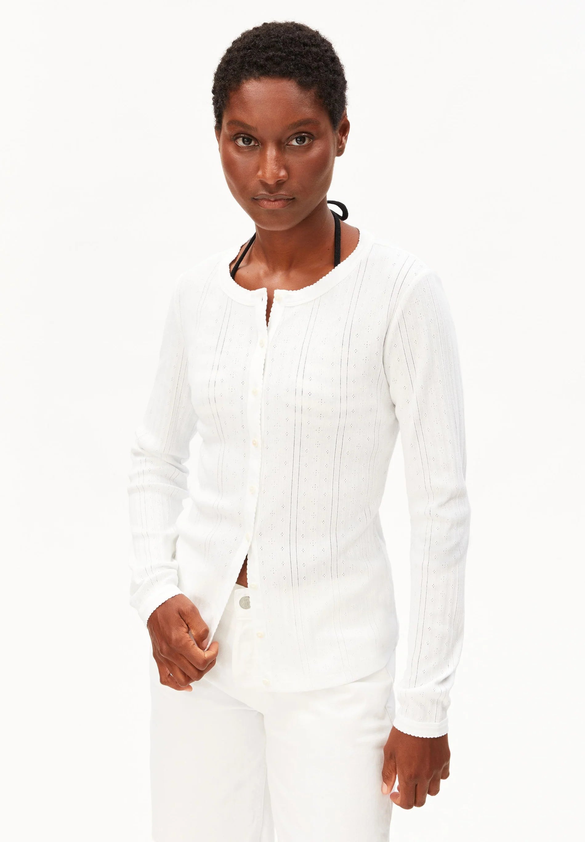 ArmedAngels - Pointelle Cardigan in White