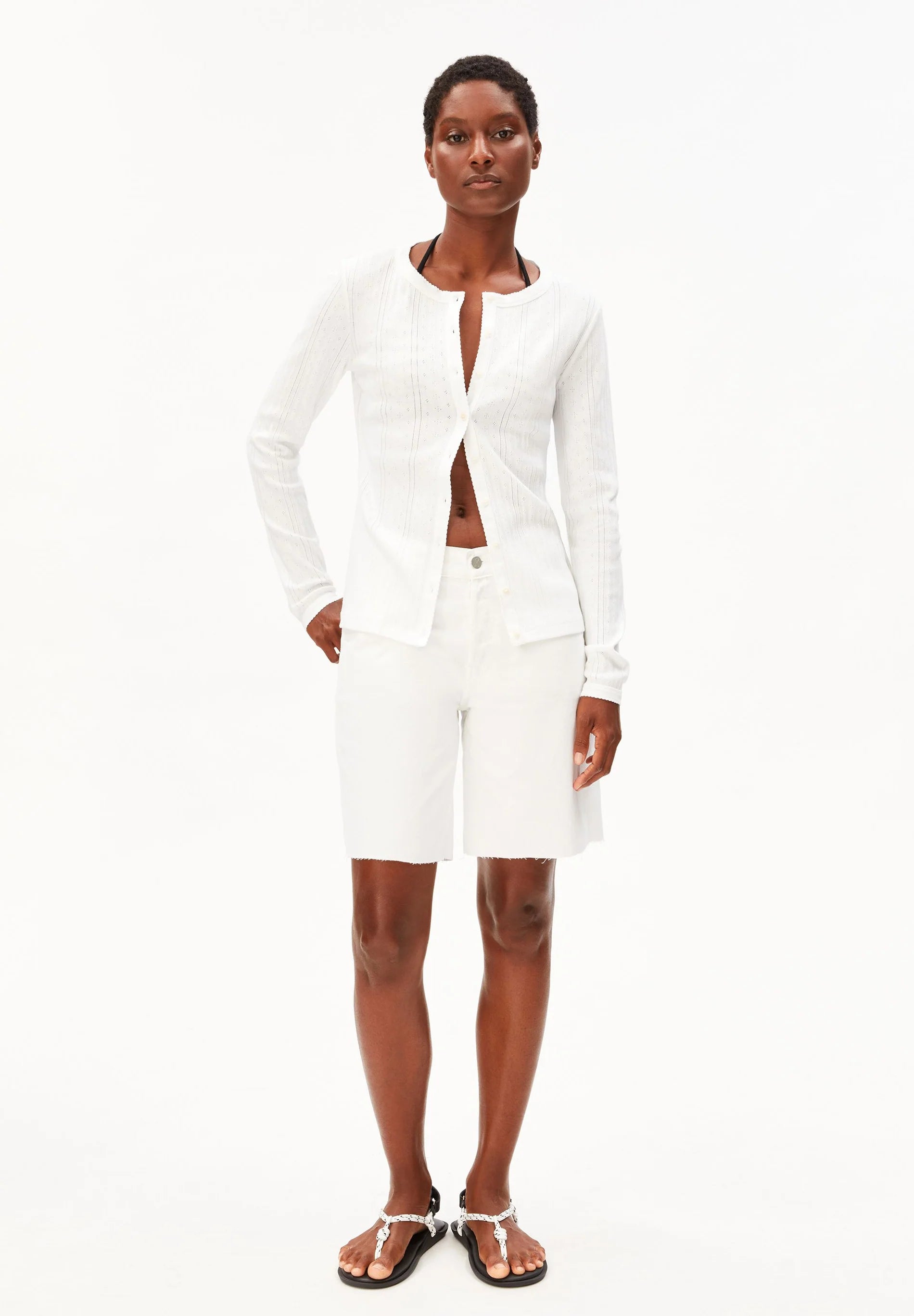 ArmedAngels - Pointelle Cardigan in White