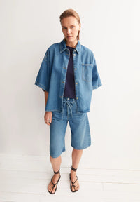 ArmedAngels - Short Sleeve Denim Overshirt in Laguna