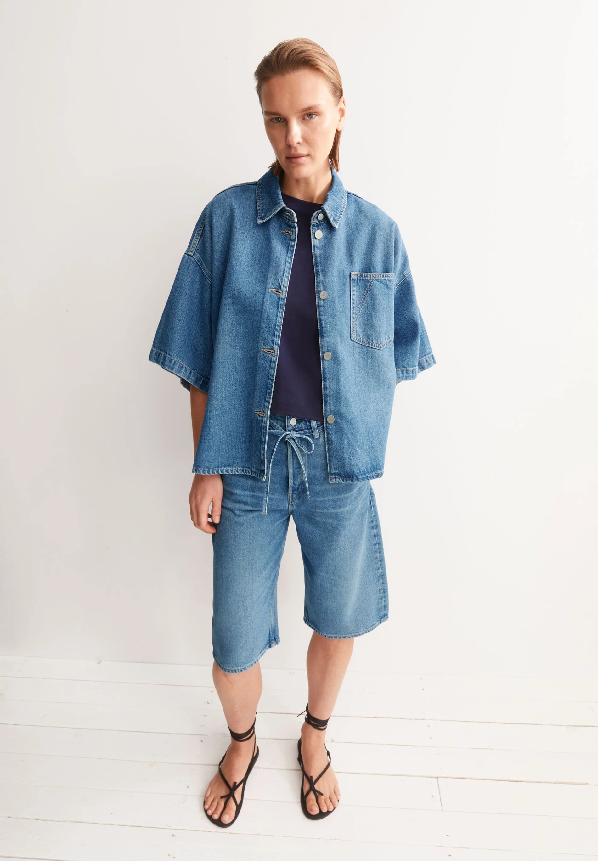 ArmedAngels - Short Sleeve Denim Overshirt in Laguna