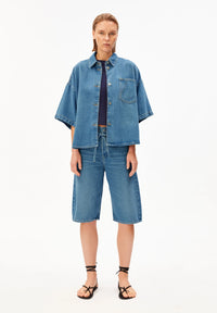 ArmedAngels - Short Sleeve Denim Overshirt in Laguna