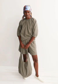 ArmedAngels - Vichy Seersucker Short in Foam-Dried Palm