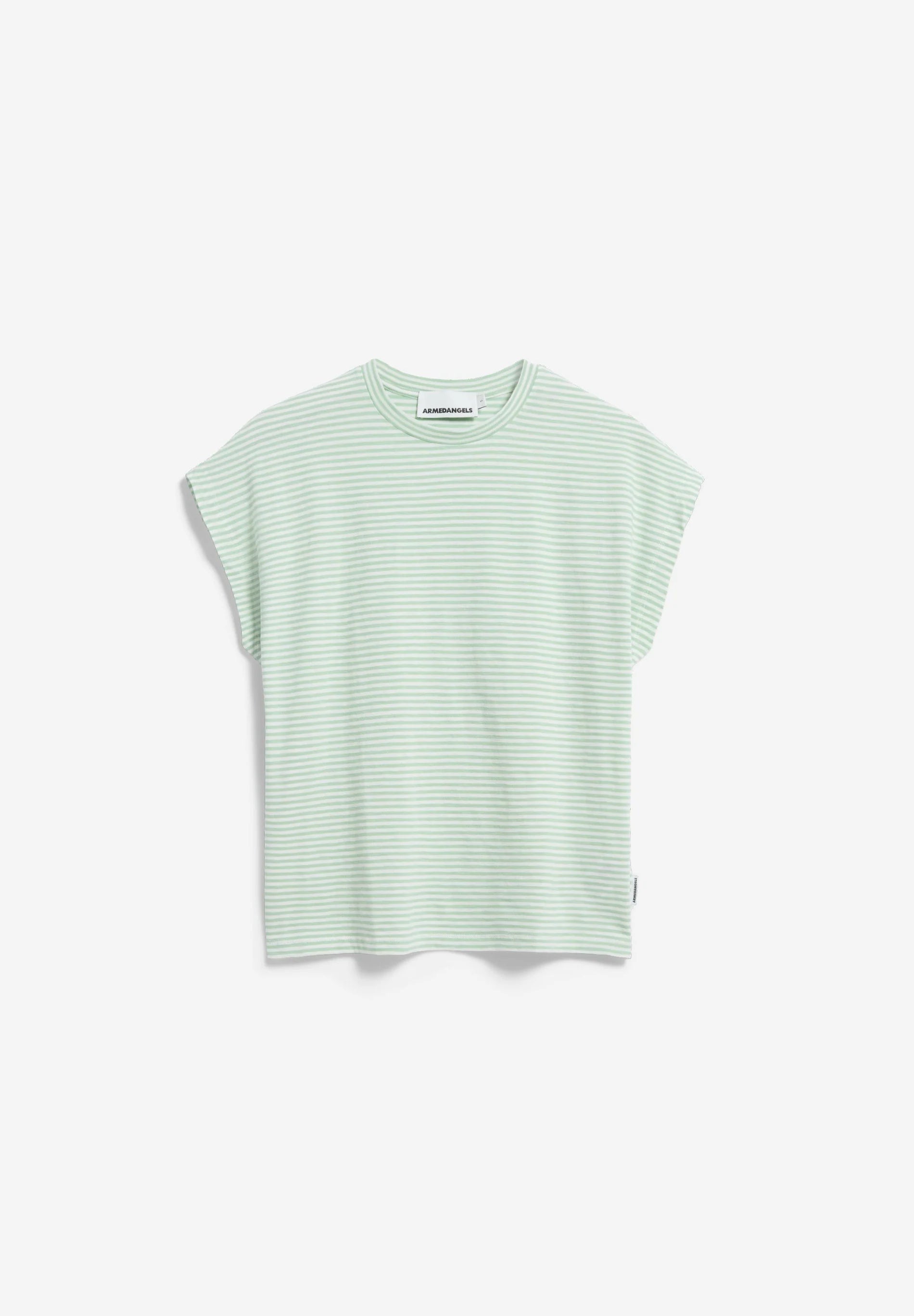ArmedAngels - Slub Jersey Stripe T-Shirt in Oatmilk-Foam