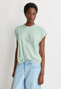ArmedAngels - Slub Jersey Stripe T-Shirt in Oatmilk-Foam