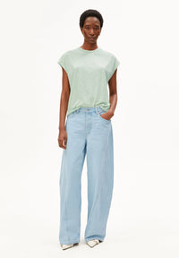 ArmedAngels - Slub Jersey Stripe T-Shirt in Oatmilk-Foam