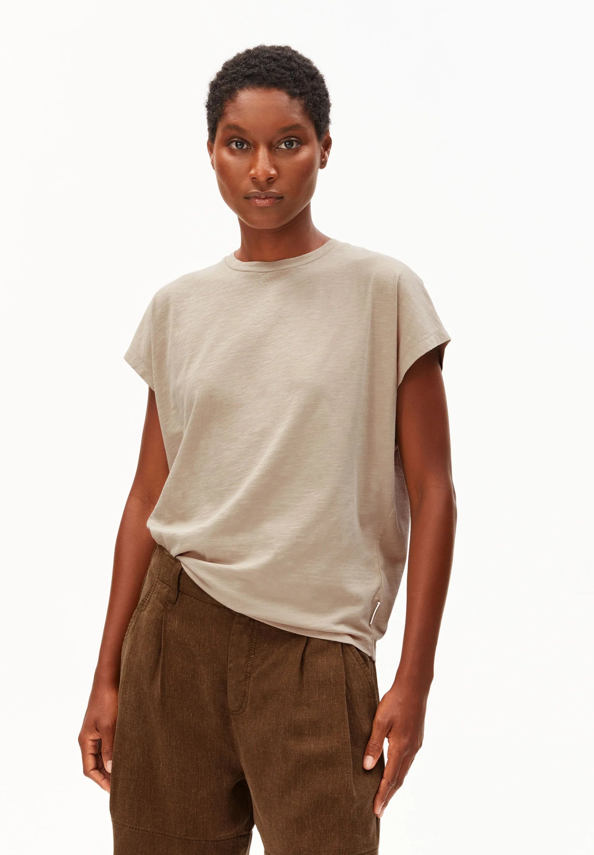 ArmedAngels - Slub Jersey T-Shirt in Sand Stone