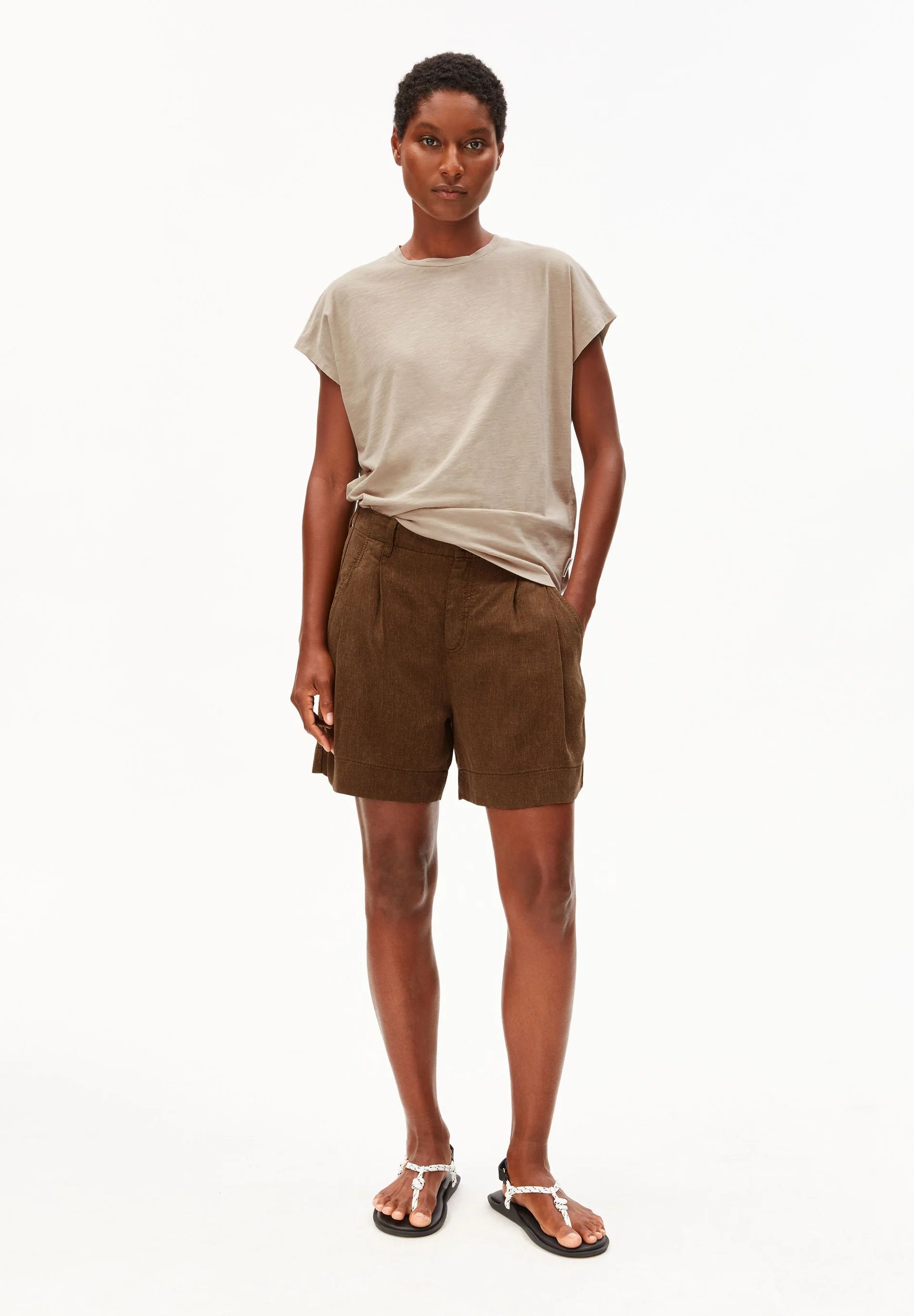 ArmedAngels - Slub Jersey T-Shirt in Sand Stone