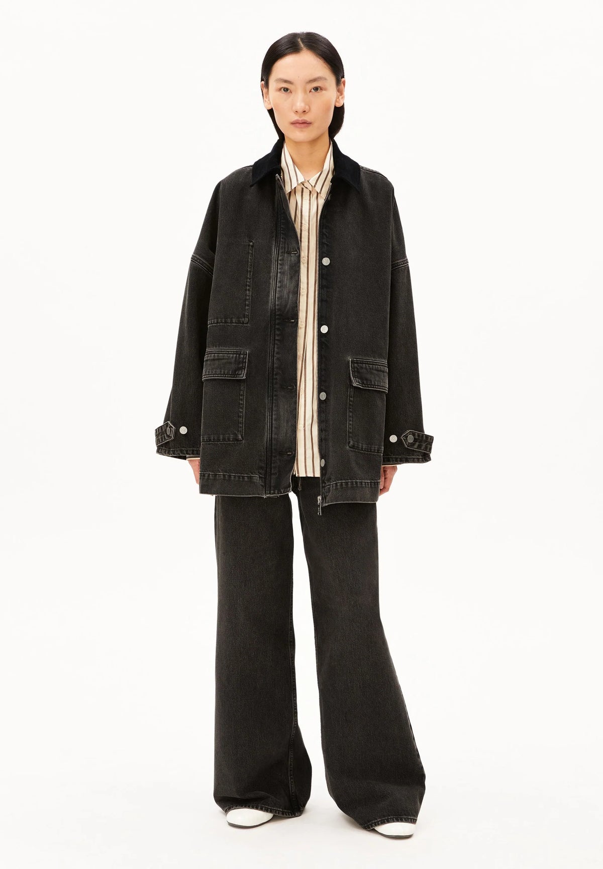 ArmedAngels - Cord Collar Denim Jacket in Nutmeg
