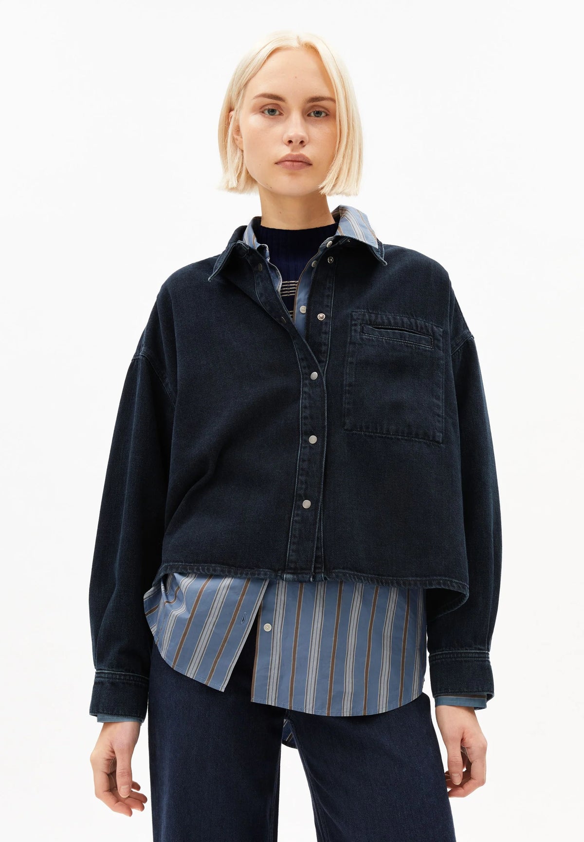 ArmedAngels - Nalaani Denim Blouse in Rinse