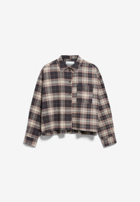 ArmedAngels - Nalaani Patched Check Blouse in Moonshadow/Sandstone