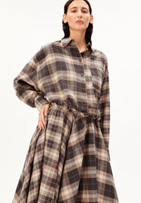 ArmedAngels - Nalaani Patched Check Blouse in Moonshadow/Sandstone