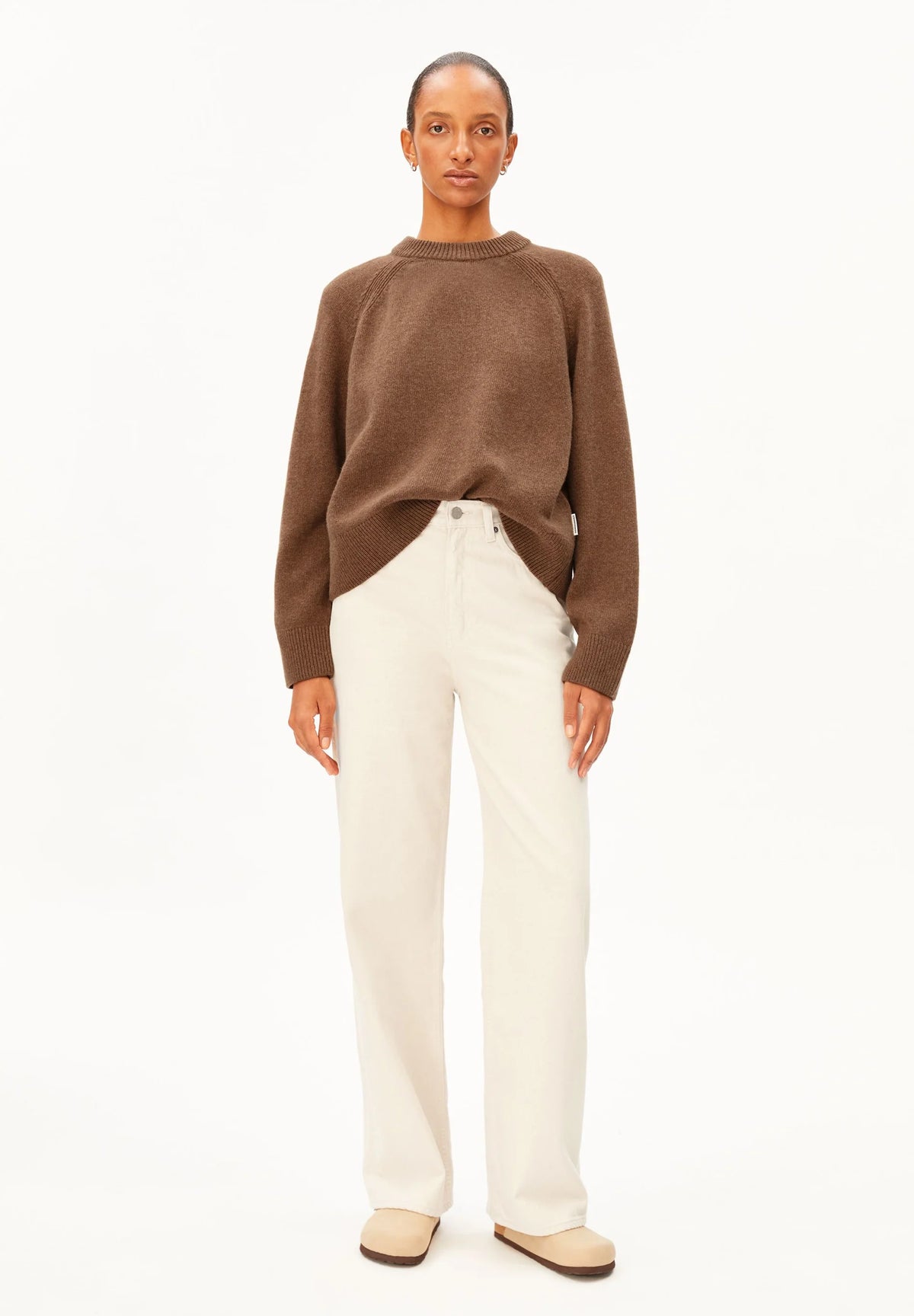 ArmedAngels - Wool Knit Sweater in Claystone Melange