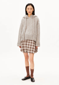 ArmedAngels - Mohair Blend Knit Hoodie in Honey Melange