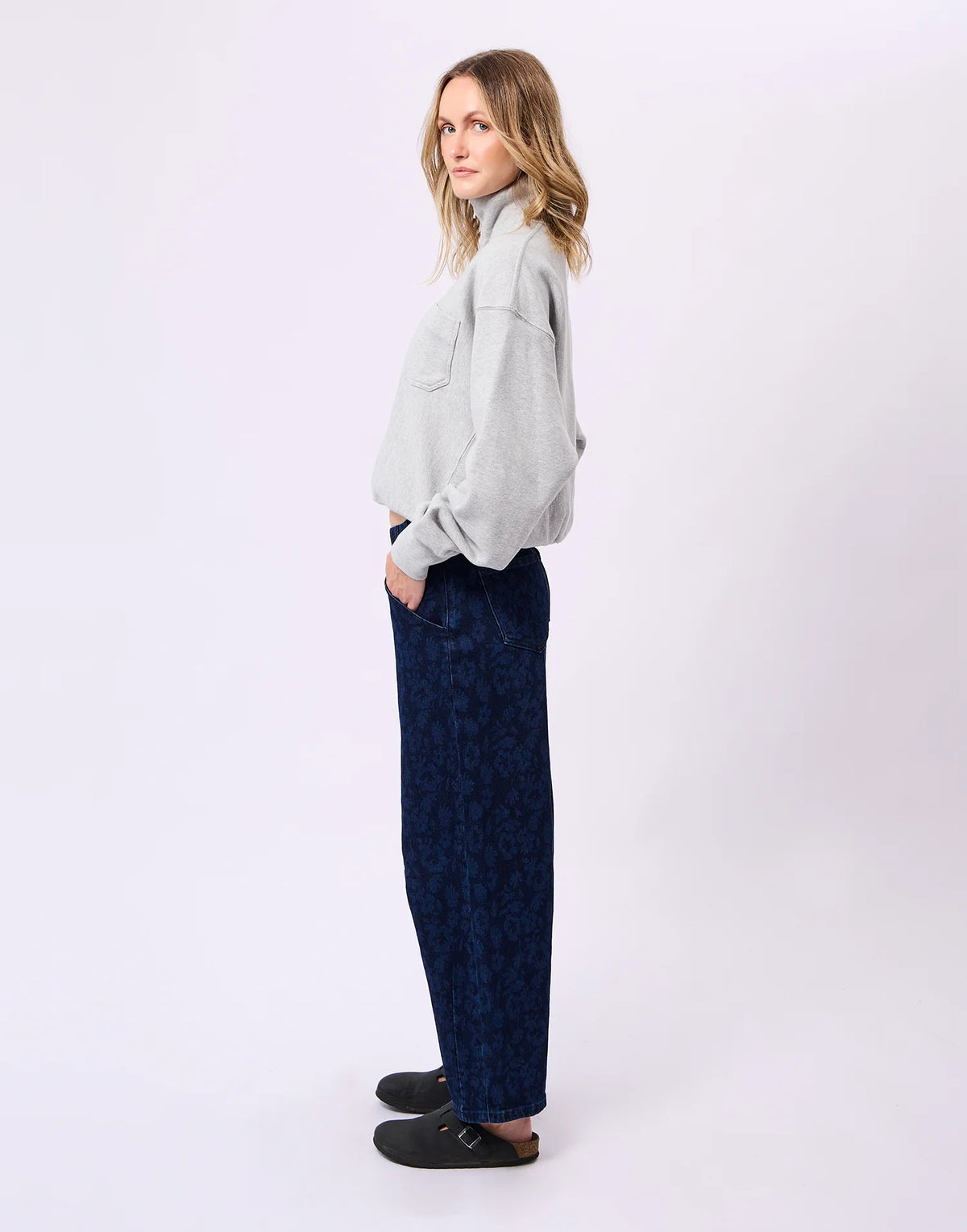 Yoga Jeans - Malia Relaxed Floral Barrel Jeans in Blissful