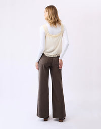 Yoga Jeans - Lily Wide Leg in Chocklad