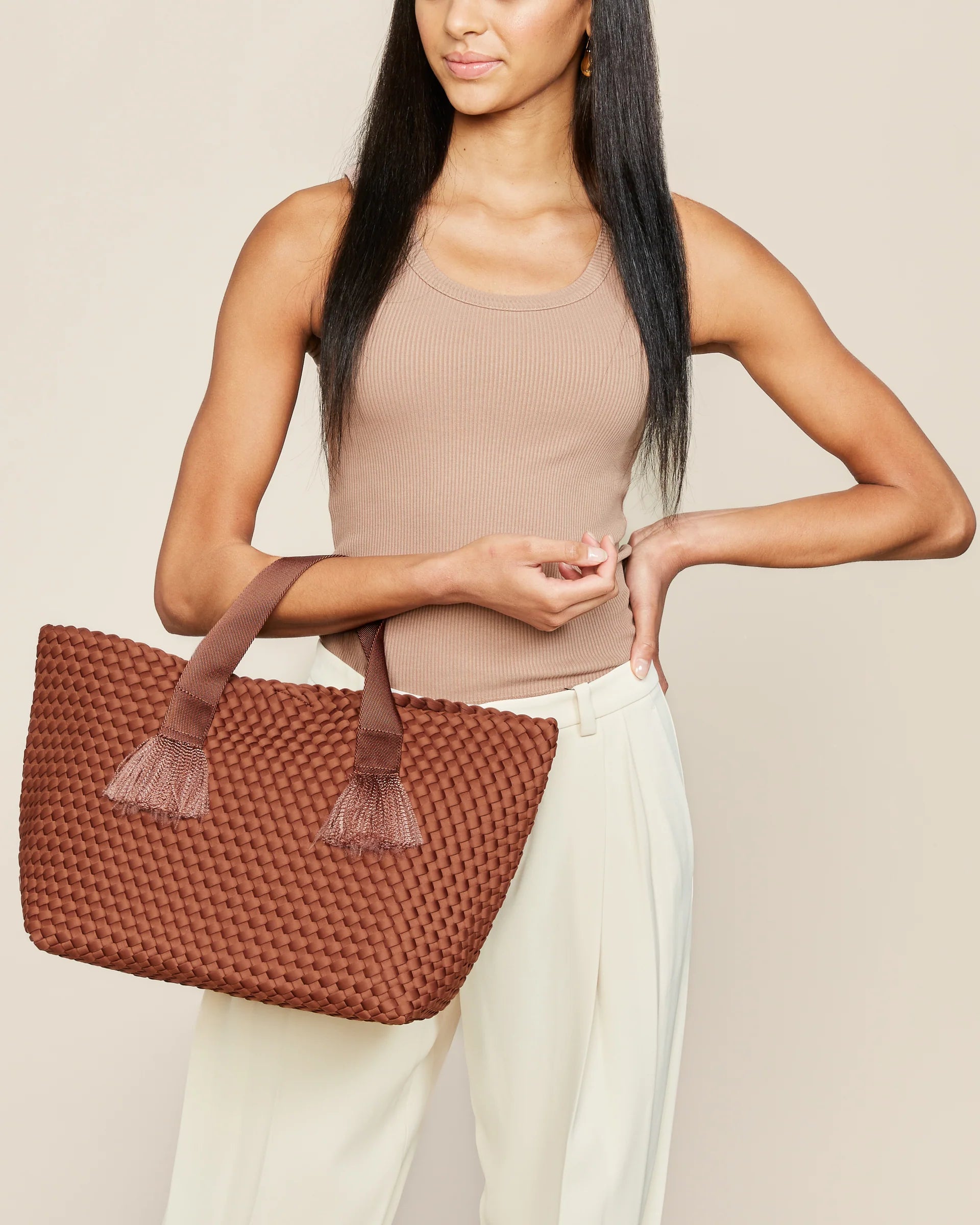 NAGHEDI - Tulum Medium Tote - Adobe