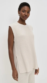 Splendid - Cella Jane Collection - Tunic Sweater Vest in Pearl