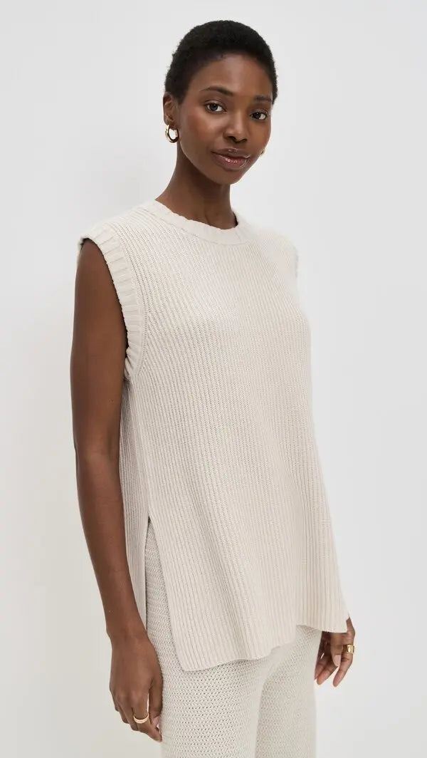 Splendid - Cella Jane Collection - Tunic Sweater Vest in Pearl