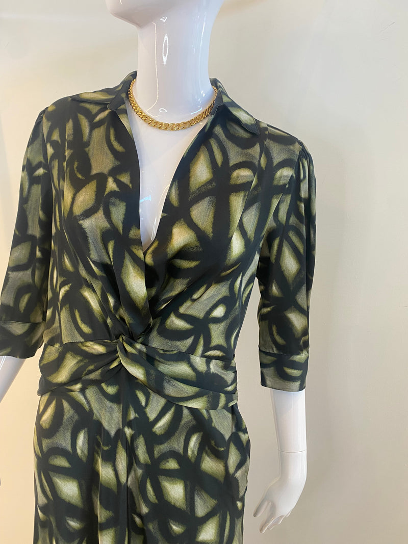 Liu Jo - Printed Dress in Dark Green Leaves