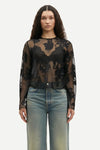 Samsøe Samsøe - Samadda Blouse in Black Blooming Burnout