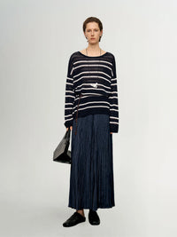 Meilleur Moment - Crinkle Skirt in Navy