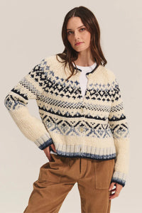 Velvet - Tovah - Ombre Fair Isle Cardigan in Multi