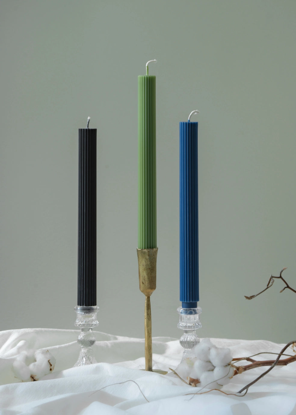 ZOET Studio - Ribbed Thick Taper Candle
