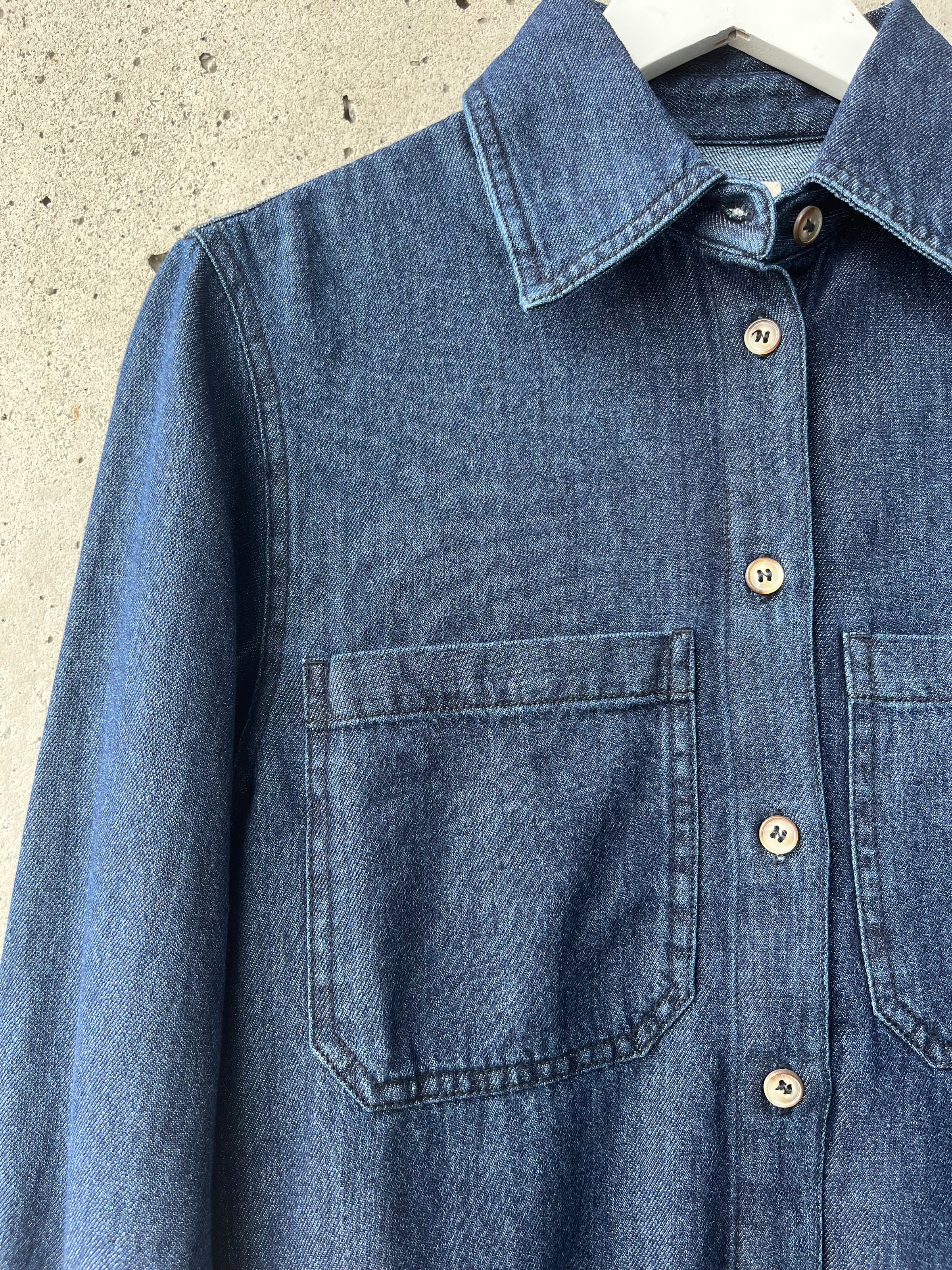 YERSE - Denim Shirt in Indigo Blue