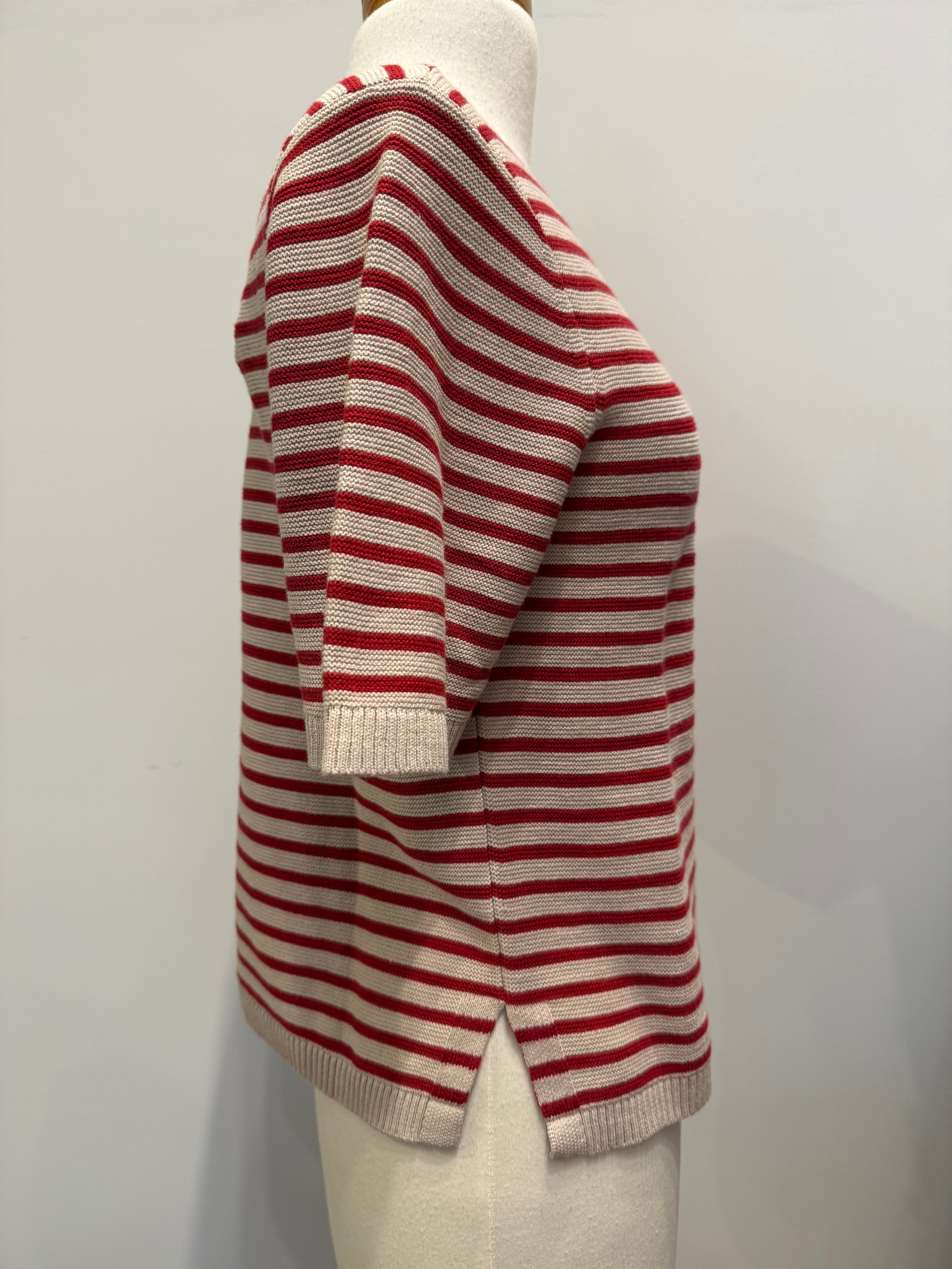 Sanctuary - Sweater Tee in Opal/Raspberry Stripe