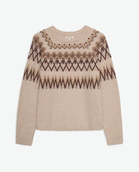 YERSE - Jacquard Sweater in Ecru